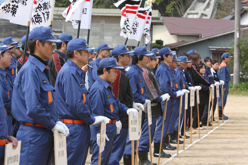 参加された消防団員