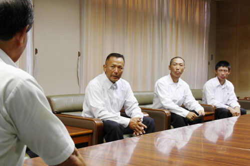 激励会では決勝戦の内容などが話された