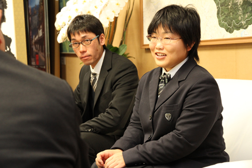 藤山さんは「将来は畜産にかかわる仕事に」と話した