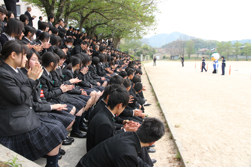長門高校全生徒が参加
