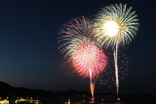 やや風が強かった今年の花火大会