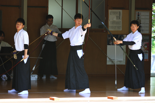 高校男子の競技のようす