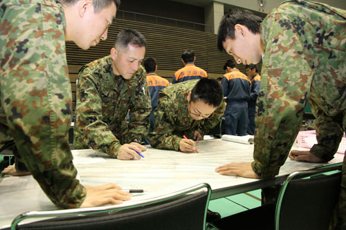 陸上自衛隊も訓練に参加