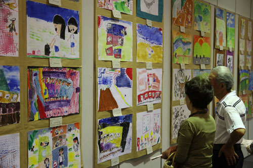 作品展示コーナーのようす