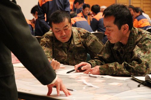 地滑りによる家屋損壊において、派遣要請を受けた陸上自衛隊