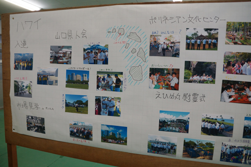 実習船「海友丸」の航海のようすが展示される