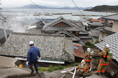 住宅が密集する大浦地区