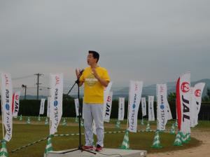 JAL向津具ダブルマラソン市長スタート前挨拶