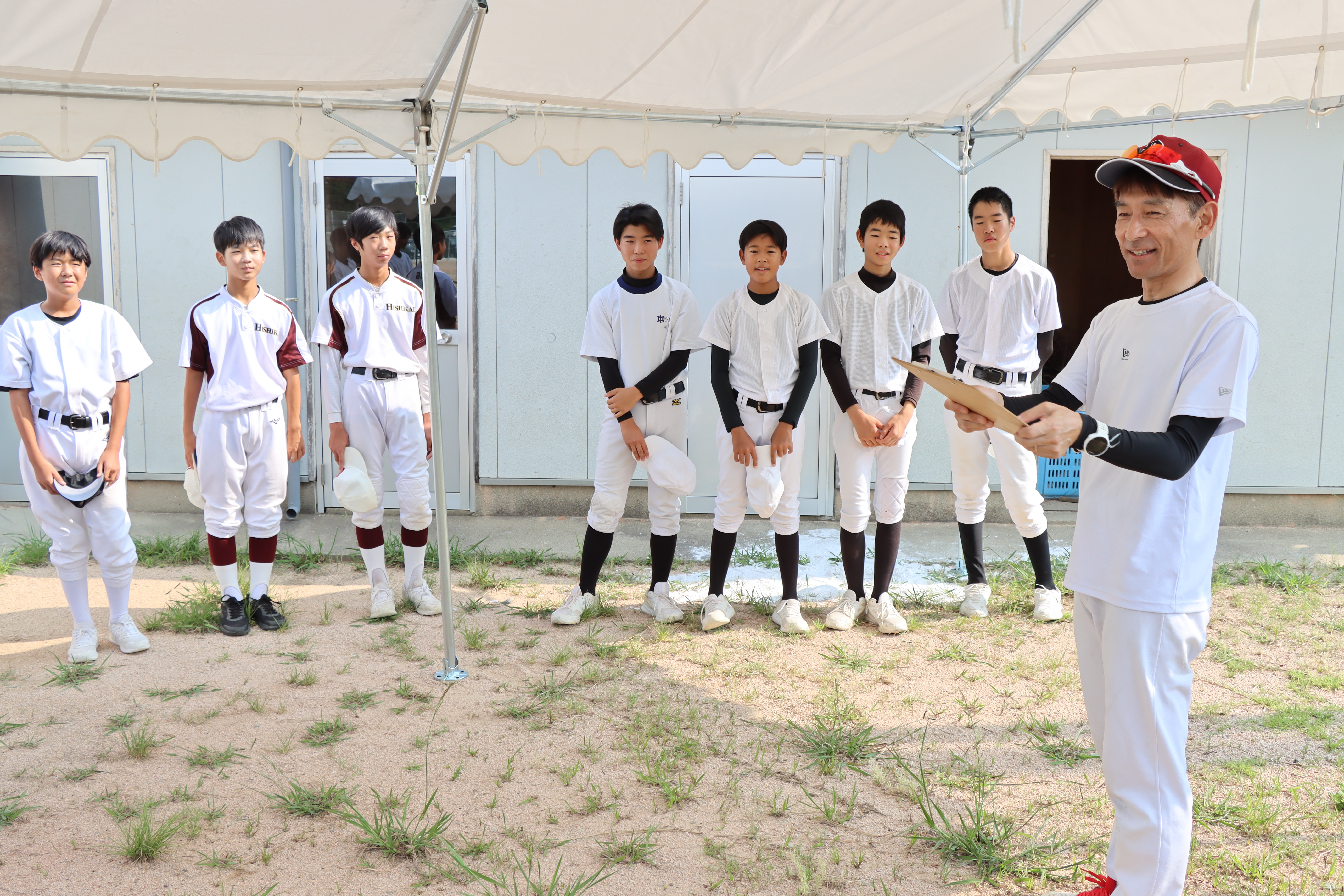 野球部指導の様子