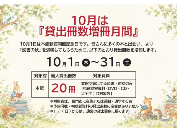 貸出冊数増冊月間