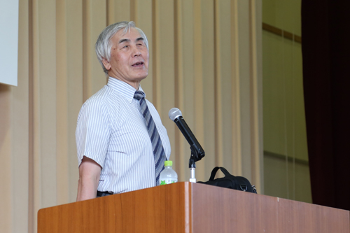 講師は岡山県視覚障害者協会の竹内昌彦理事