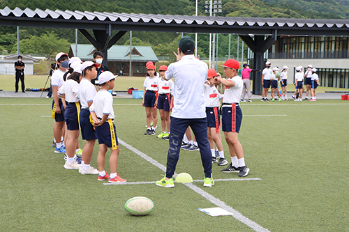 練習をした後、いよいよ試合開始