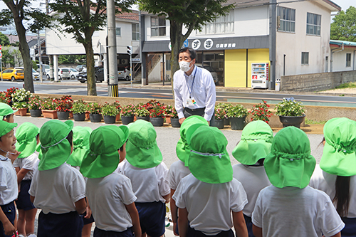 「すてきなひまわりの贈り物をありがとう」と市長からお礼の言葉