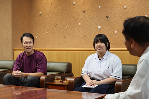 小学生から、兄と一緒に練習し頑張ってきたという河野さん
