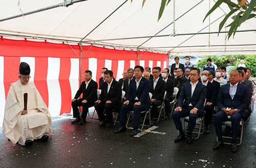 油谷支所建設予定地で起工式および安全祈願祭が行われました