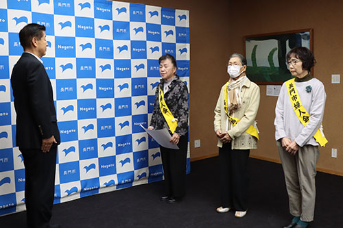 高齢者交通事故防止に向けた会長メッセージの伝達が行われた