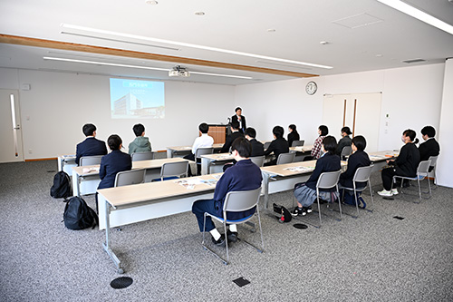 長門市役所しごとセミナー開始の様子