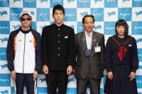 （左から）上永さん、村岡さん、大西市長、堀田さん