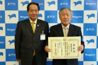 県知事表彰を受賞したNPO法人まちづくりNET深川の小林武人理事長