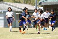 小学生の部、一般男子・女子の部に合計28チームが参加し、タグラグビーを楽しんだ