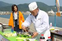 広島県出身の料理人 北岡三千男さんによるクッキングショー